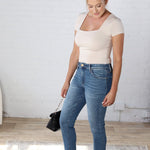 KUT Catherine Straight Crop Denim - New Wash - FINAL SALE