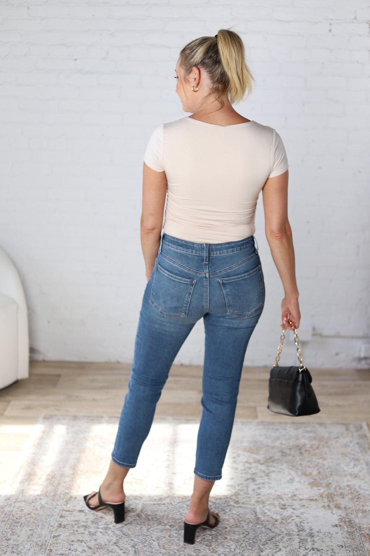 KUT Catherine Straight Crop Denim - New Wash - FINAL SALE