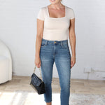 KUT Catherine Straight Crop Denim - New Wash - FINAL SALE