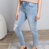 KUT Charlize Cigarette Leg Raw Hem Denim - Revelation - FINAL SALE