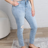 KUT Charlize Cigarette Leg Raw Hem Denim - Revelation - FINAL SALE