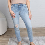 KUT Charlize Cigarette Leg Raw Hem Denim - Revelation - FINAL SALE