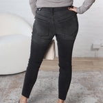 KUT Charlize Cigarette Leg Raw Hem Denim - Sensitive