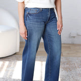 KUT Charlotte Wide Leg w/ Regular Hem Denim - Healthy