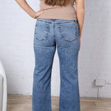 KUT Charlotte Wide Leg with Raw Hem - Star Wash