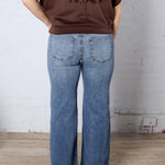 KUT Jean Wide Leg Clean Hem - Ablaze Wash