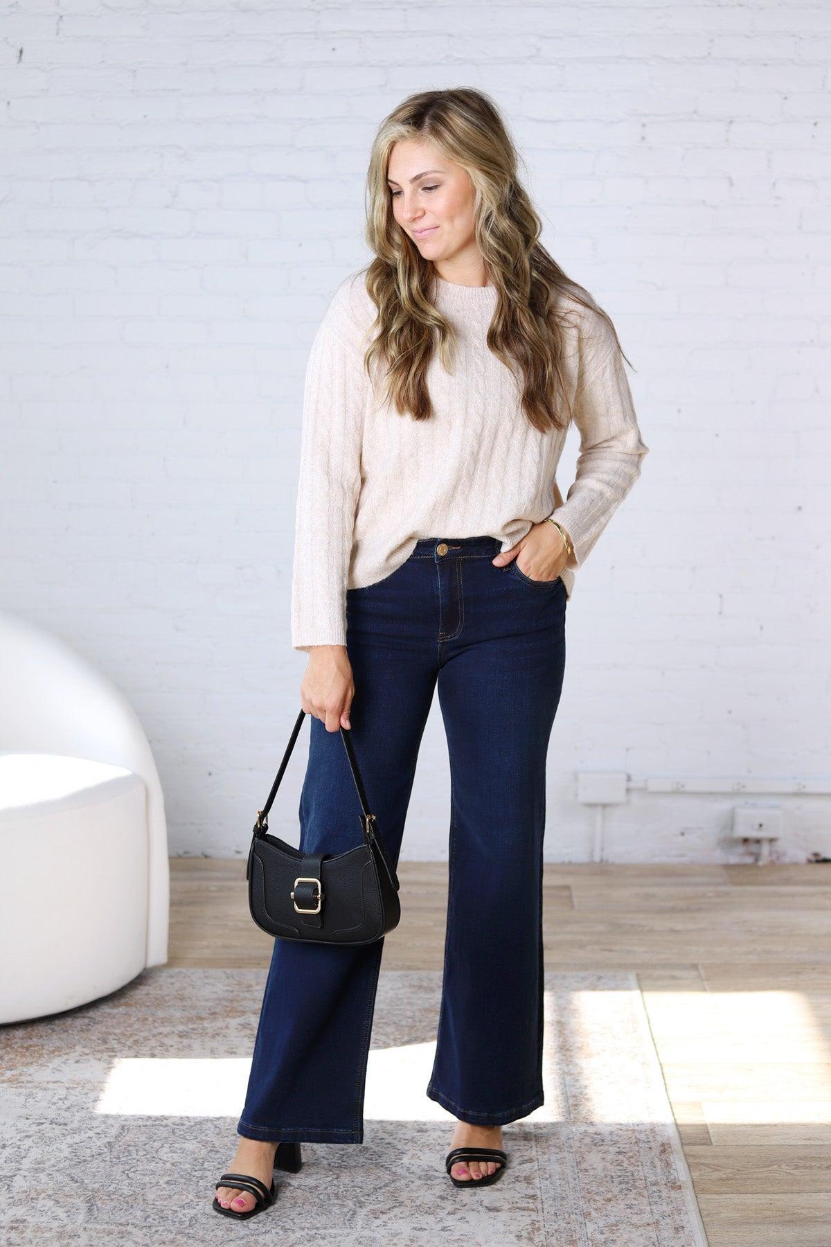 KUT Jean Wide Leg Clean Hem Denim - Attributable