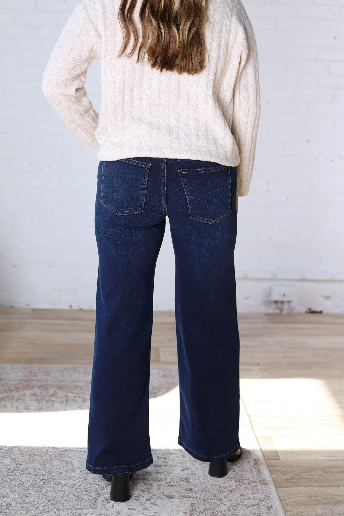 KUT Jean Wide Leg Clean Hem Denim - Attributable