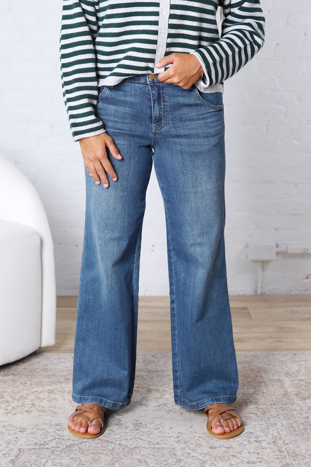KUT Jean Wide Leg Denim - Incandescent Wash
