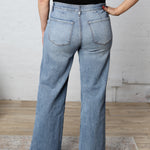 KUT Jodi Wide Leg Denim w/ Slash Front Pockets Denim - Vital FINAL SALE