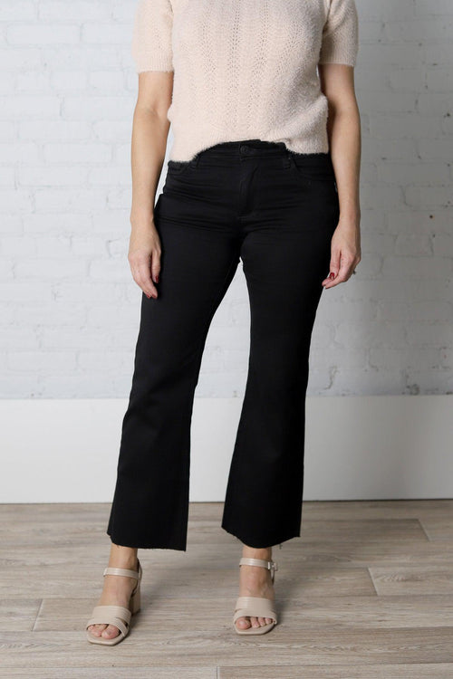 KUT Kelsey Mid-Rise Ankle Flare Denim