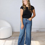 KUT Meg Wide Leg Denim - Family Wash