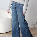 KUT Meg Wide Leg Denim Long - Family Wash