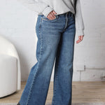 KUT Meg Wide Leg Denim Long - Family Wash