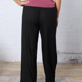 KUT Meg Wide Leg Linen Pants - Black
