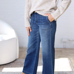 KUT Meg Wide Leg Pant - Dark Wash