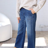 KUT Meg Wide Leg Pant - Dark Wash