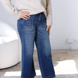 KUT Meg Wide Leg Pant - Dark Wash