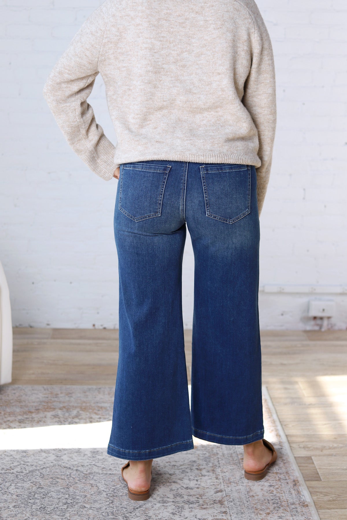 KUT Meg Wide Leg Pant - Dark Wash