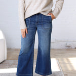 KUT Meg Wide Leg Pant - Dark Wash