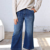KUT Meg Wide Leg Pant - Dark Wash