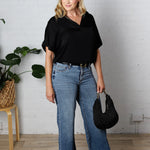 KUT Meg Wide Leg Raw Hem Denim - Gripping