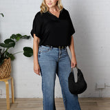 KUT Meg Wide Leg Raw Hem Denim - Gripping - FINAL SALE