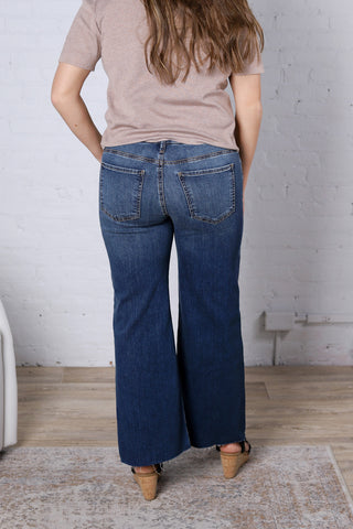 KUT Meg Wide Leg Raw Hem - Rad Wash