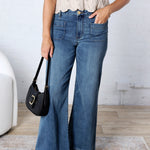 KUT Meg Wide Leg with Patch Pockets - Loyalty