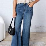 KUT Meg Wide Leg with Patch Pockets - Loyalty