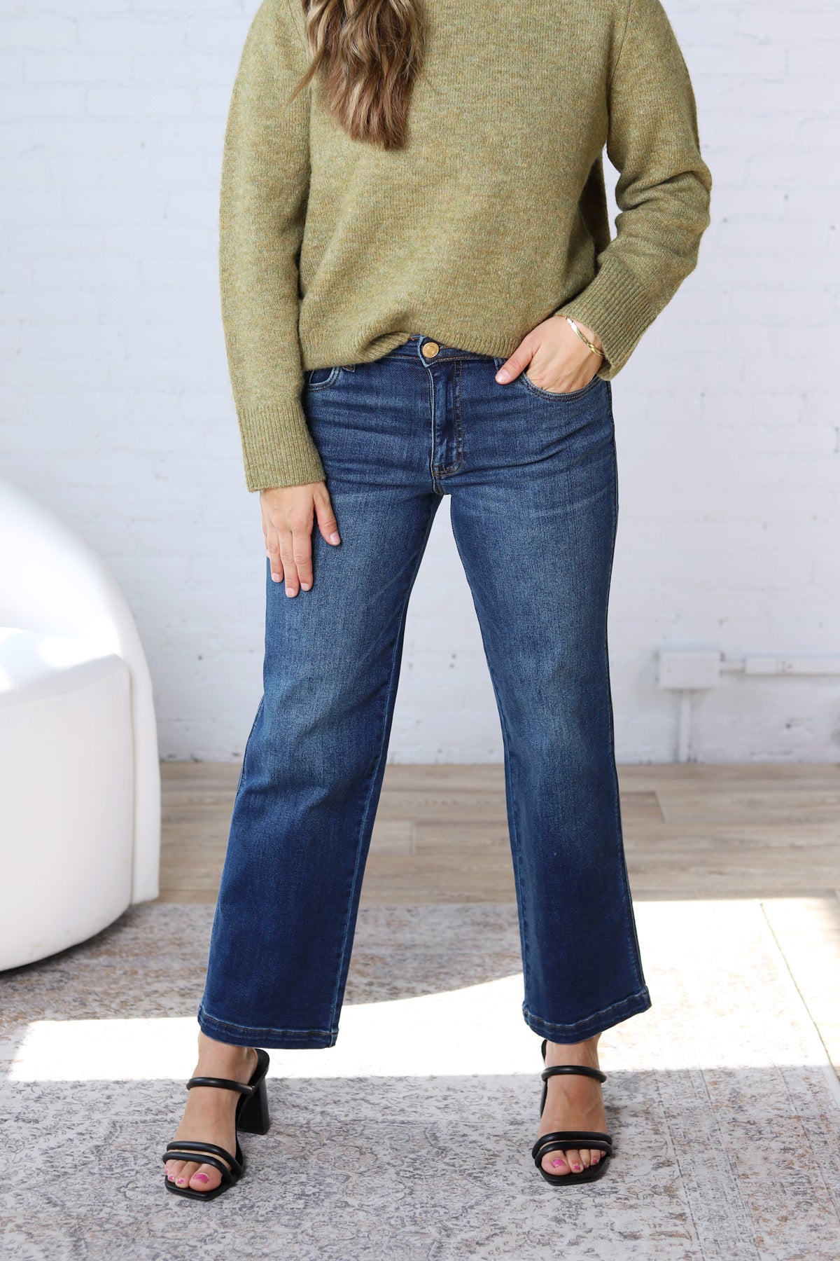 KUT Pattie Straight Leg 5 Pocket - Razor FINAL SALE