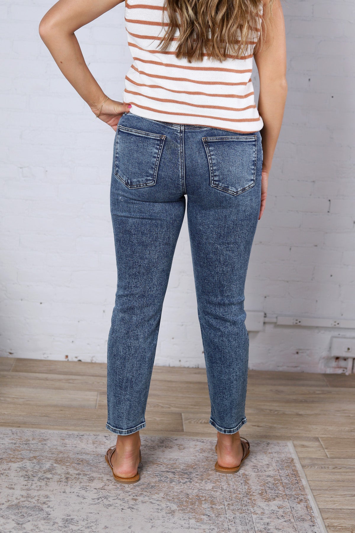 KUT Rachael High Rise Jean Regular Hem - Radiant Wash FINAL SALE