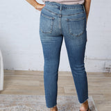 KUT Rachael Mom Raw Hem Denim - Braveness