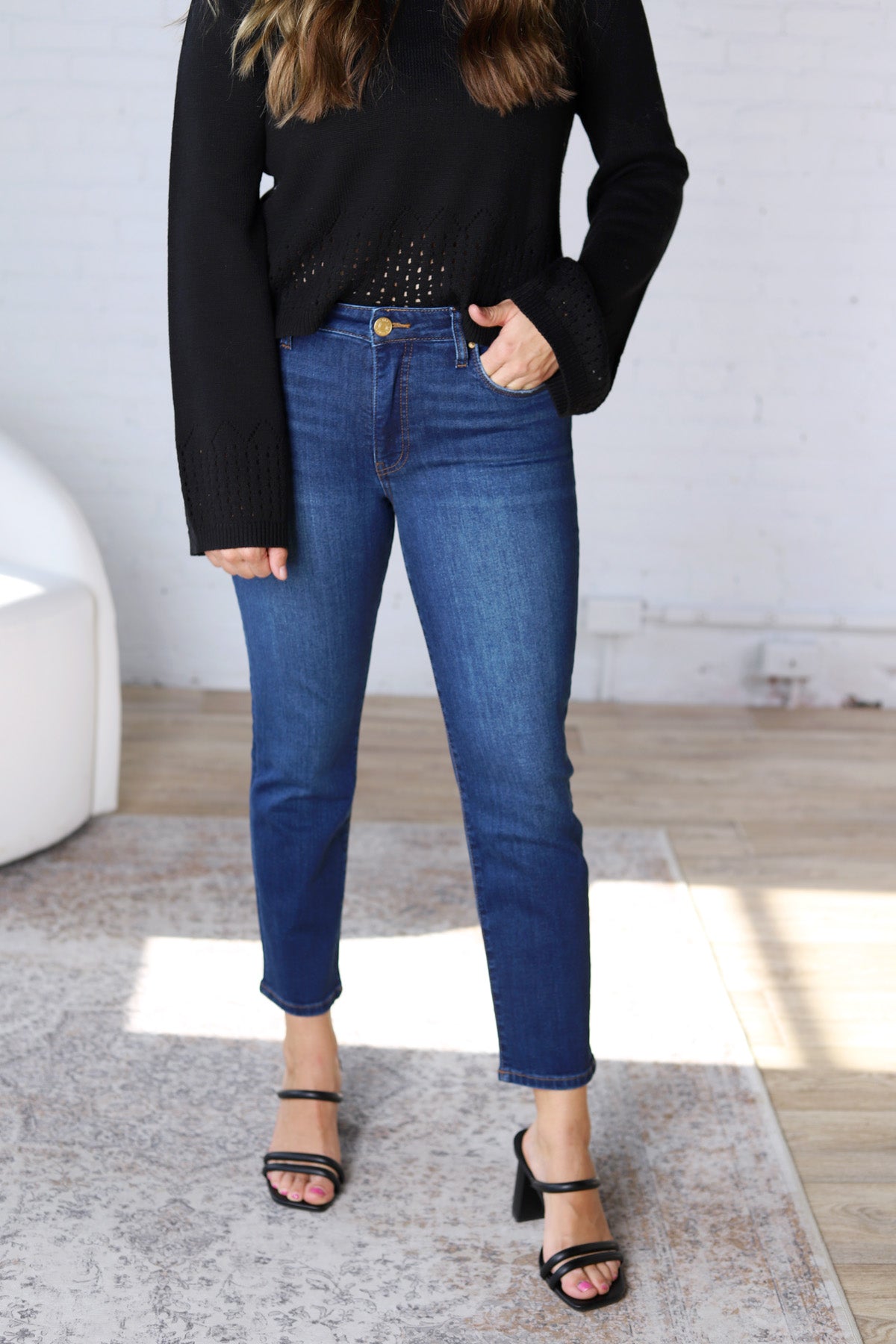 KUT Reese Ankle Straight Regular Hem Denim - Attain FINAL SALE