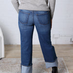 KUT Sienna Straight Leg Roll Up Denim - Admire