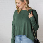 Kaida Relaxed Fit Sweater - Dark Green