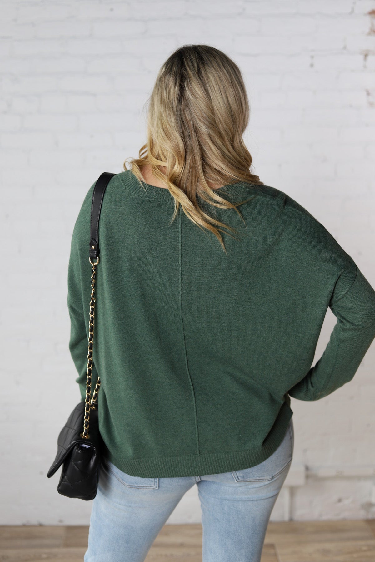 Kaida Relaxed Fit Sweater - Dark Green