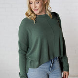 Kaida Relaxed Fit Sweater - Dark Green