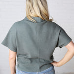 Kairi Mock Neck Top - Ash Jade
