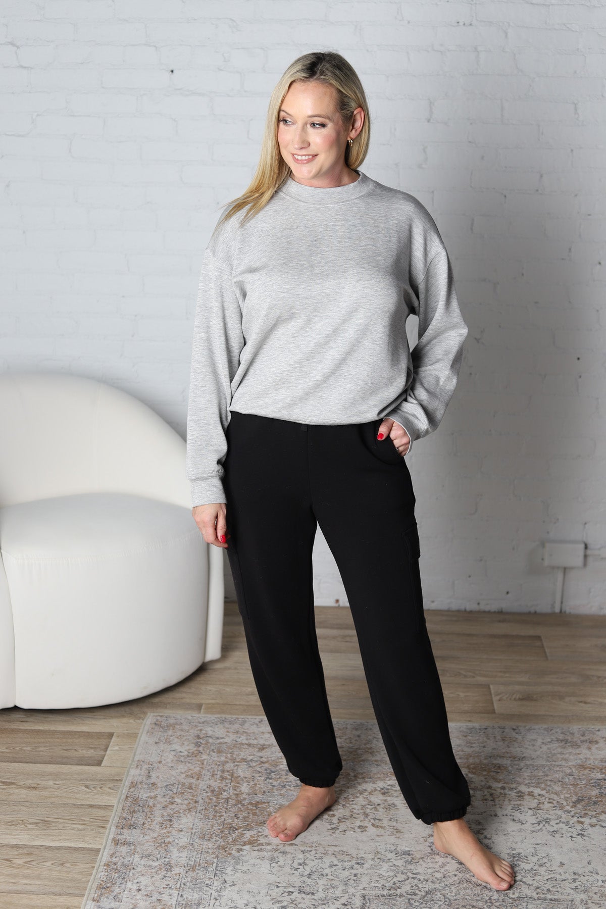 Kalani Modal Scuba Cargo Joggers - Black FINAL SALE