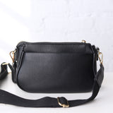 Kallie Snap Front Crossbody w/ Nylon Strap - Black
