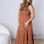 Kallin Smocked Tier Midi Dress FINAL SALE