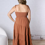 Kallin Smocked Tier Midi Dress FINAL SALE