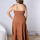 Kallin Smocked Tier Midi Dress FINAL SALE