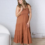 Kallin Smocked Tier Midi Dress FINAL SALE