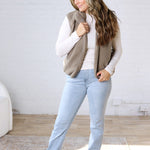 Kamryn Thermal Fleece Vest w/ Pockets - Olive