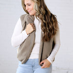 Kamryn Thermal Fleece Vest w/ Pockets - Olive