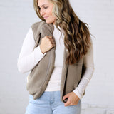 Kamryn Thermal Fleece Vest w/ Pockets - Olive