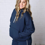 Kassidy Pullover Fleece Hoodie - Blue Thunder