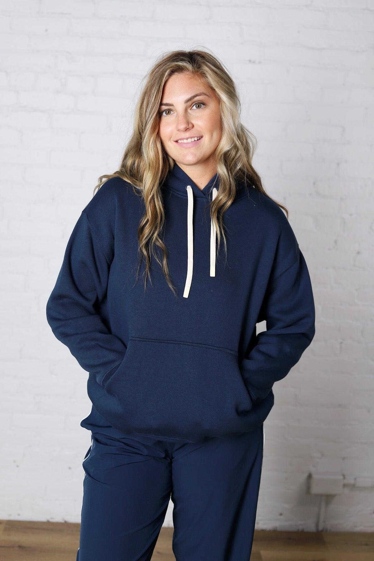 Kassidy Pullover Fleece Hoodie - Blue Thunder